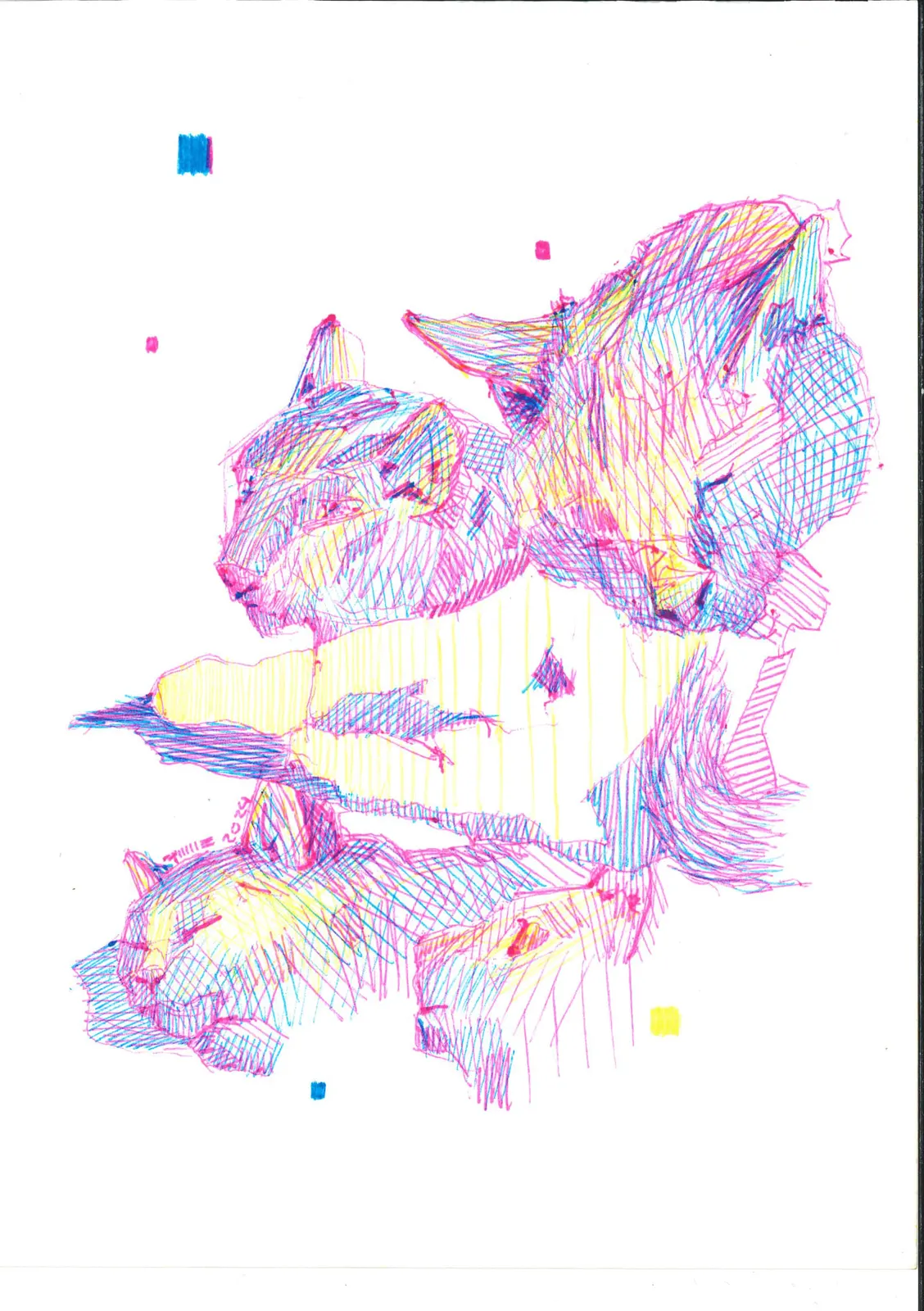 El descanso de Dejavú, PER-026. Obra sobre papel, 14,8 × 21 cm.