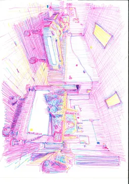 La espera, PER-035. Obra sobre papel.