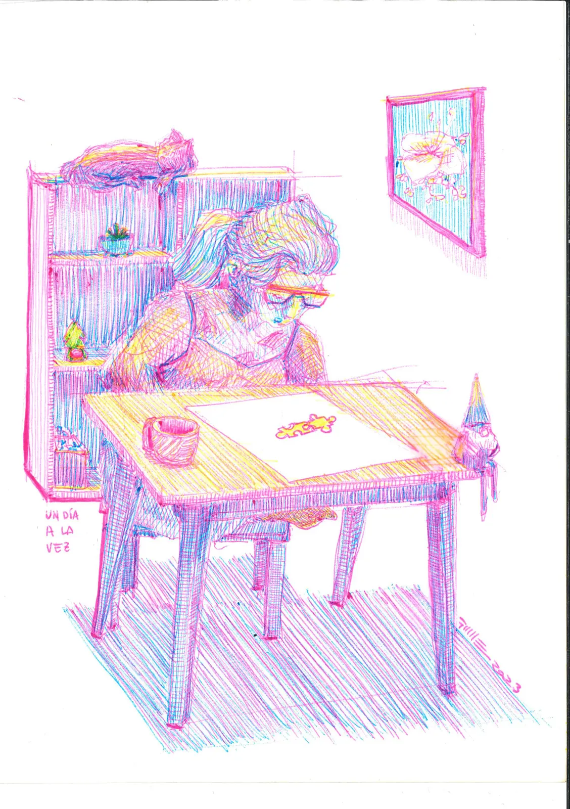 Sin título, PER-036. Obra sobre papel, 14,8 × 21 cm.
