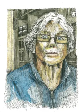 Retrato de mi abuela Merced Quiroga, VAR-003. Acuarela y tinta.