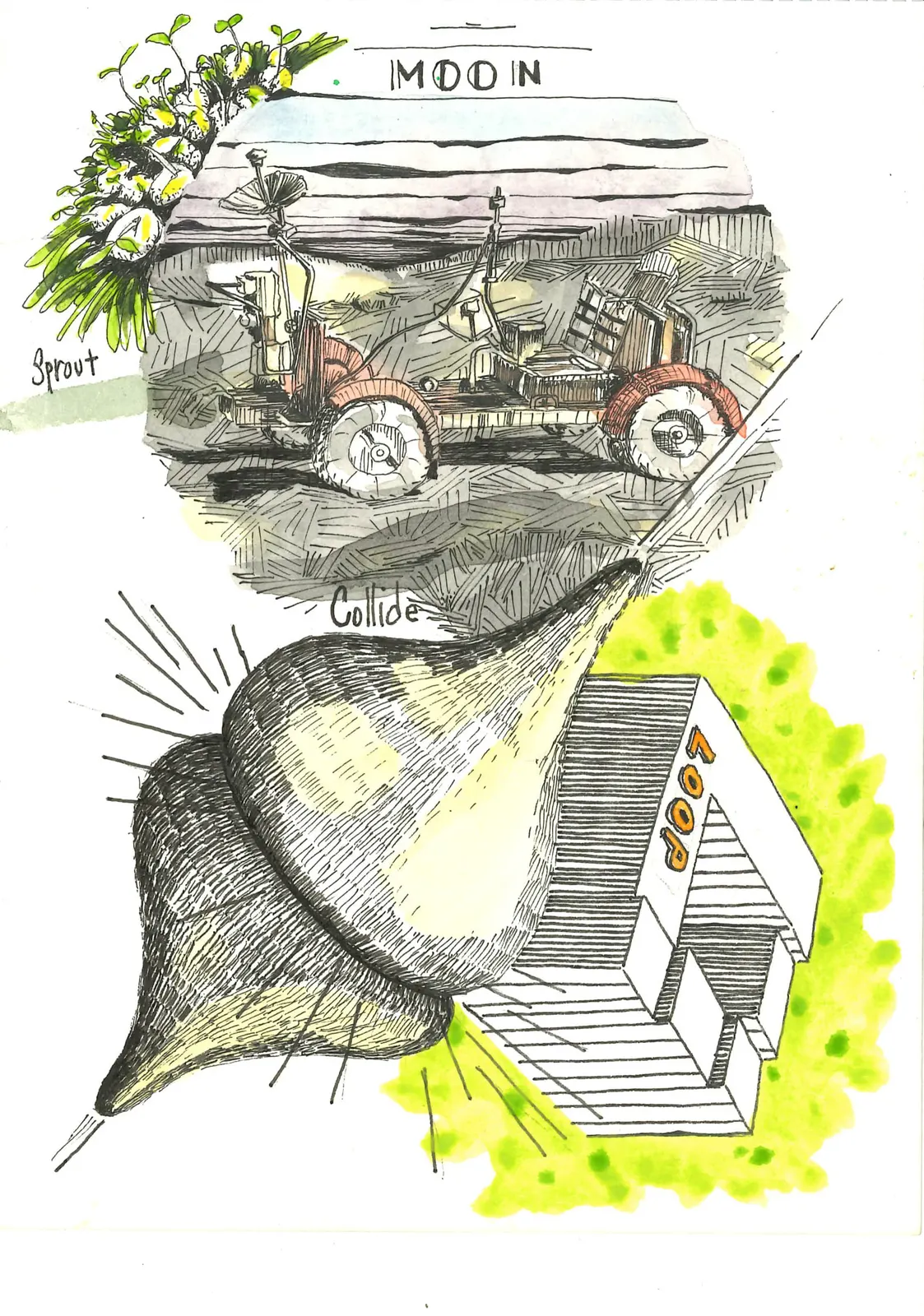 Sin título, VAR-032. Obra sobre papel, ≈ 15 × 19,5 cm.