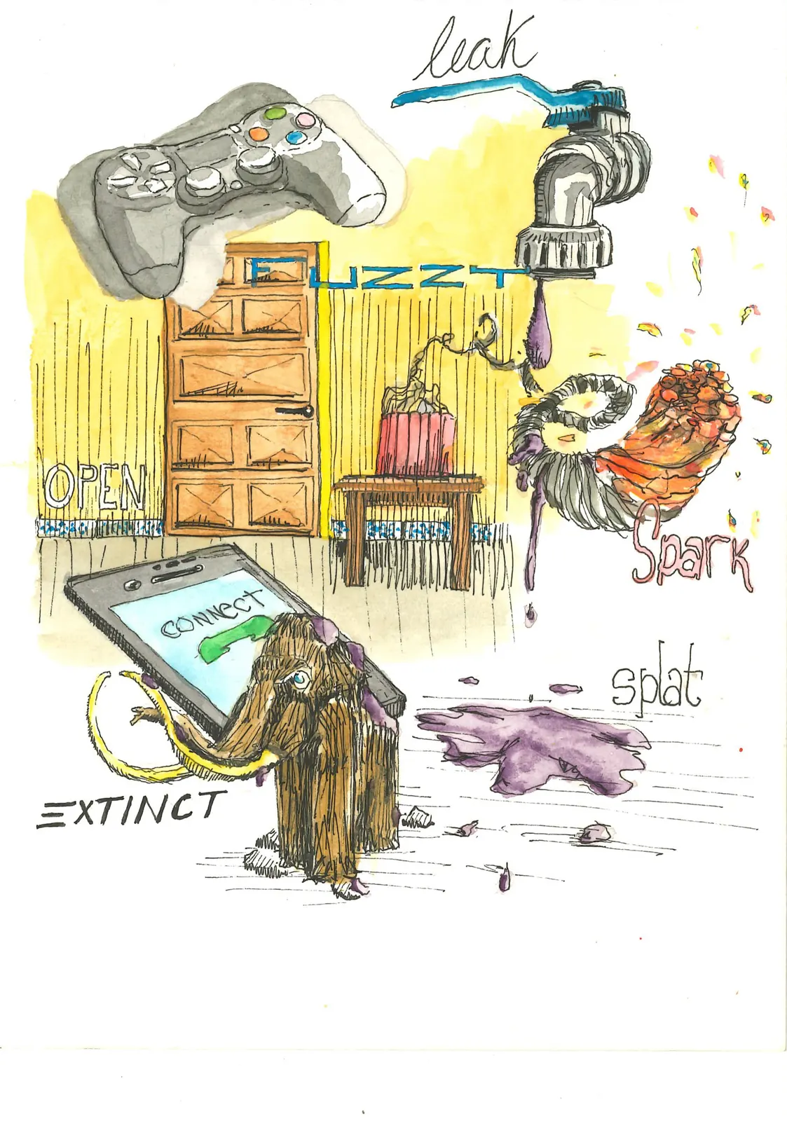 Sin título, VAR-033. Obra sobre papel, ≈ 15 × 19,5 cm.