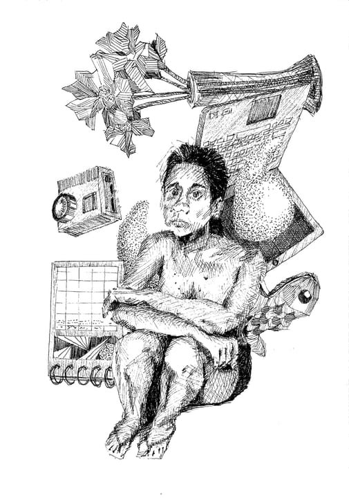 Sin título, VAR-043. Obra sobre papel, .